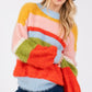 SAGE + FIG Feeling Cozy, Looking Cute Color Block Dropped Shoulder Sweater