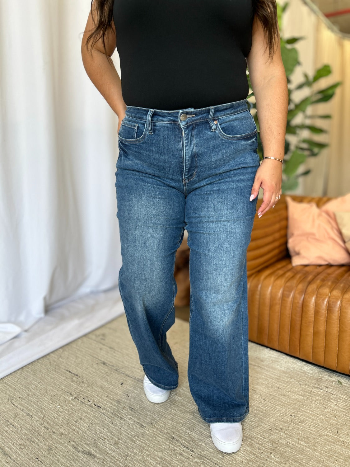 RFM Kylie High Rise Tummy Control Wide Leg Jeans