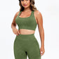 Training Day Scoop Neck Wide Strap Top and Shorts Active Set