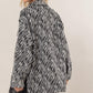 HYFVE Wild Side Zebra Print Snap Down Long Sleeve Shacket