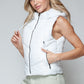 Snobbish A Quilted Beauty Zip Up Quilted Hooded Vest in White