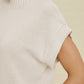 Double Take Lovely Day Mock Neck Short Sleeve Sweater