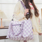 Zenana By My Side Checkered Multi-Pocket Travel Bag