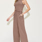 Basic Bae A Fresh Start Ribbed Tank and Wide Leg Pants Set