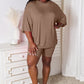 Basic Bae Fearless Soft Rayon Three-Quarter Sleeve Top and Shorts Set