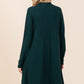 Mittoshop Ready To Go Mock Neck Long Sleeve Dress with Pockets in Hunter Green