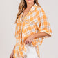 SAGE + FIG You Plaid Me At Hello Button Up Side Slit Shirt