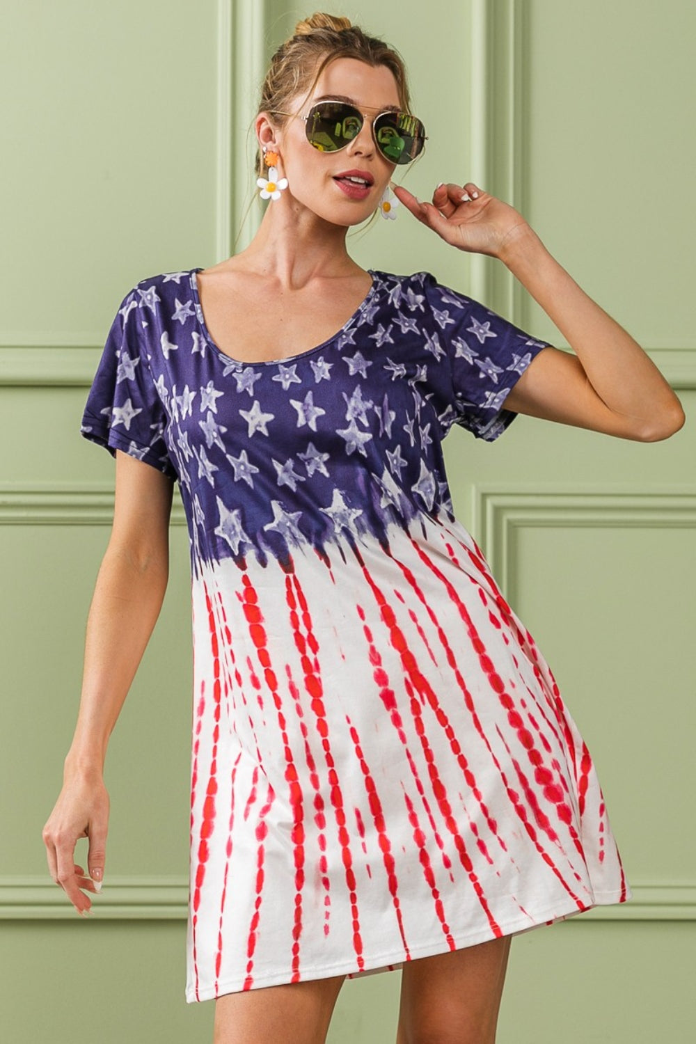 BiBi Summer in the USA American Flag Tee Dress