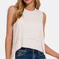 Zenana Another Day Slit High-Low Tank in Ivory