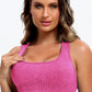 Training Day Scoop Neck Wide Strap Top and Shorts Active Set