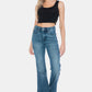 Judy Blue Sidney Tummy Control Cut Hem Flare Jeans