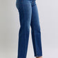 Judy Blue Mel Side Seam Detail Straight Jeans with Pockets