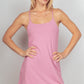 VERY J No Matter When Sleeveless Active Tennis Dress with Unitard Liner in Mauve