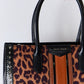 David Jones Born To Roam Leopard Contrast Rivet Handbag