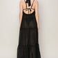 HYFVE Perfect Paradise Halter Neck Cover Up Maxi Dress in Black