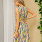 Sew In Love Paint The Town Stripe Tied Sleeveless Dress with Side Pockets