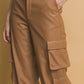 Love Tree Make It Leather PU Leather Cargo Pants