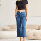 RFM Chloe Tummy Control High Waist Raw Hem Crop Jeans