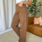 RFM Dawn High Rise Garment Dye Wide Leg Jeans in Coffee