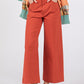 SAGE + FIG Annette Wide Leg Cropped Pants in Cinnamon