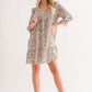 And The Why Wild Thing Leopard Ruffle Hem Woven Mini Dress