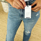 Judy Blue Janele Mid Rise Destroyed Hem Distressed Jeans