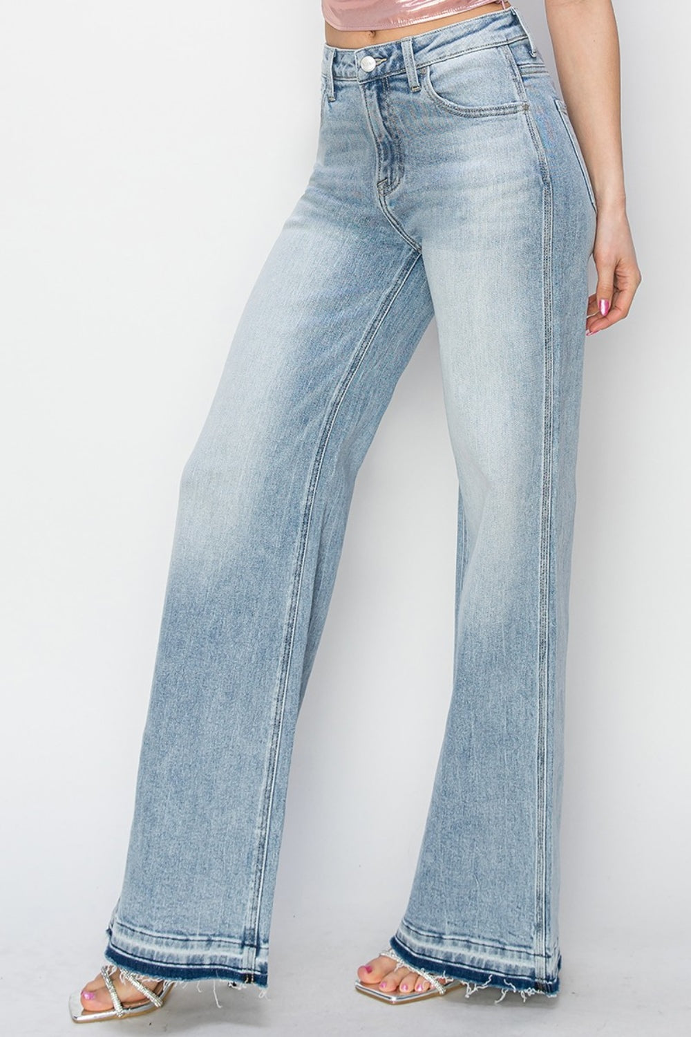 Risen Nadia High Rise Wide Leg Jeans