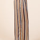 Mittoshop Oh Hey There Striped Satin Elastic Waist Wide Leg Pants in Navy Multi