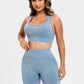 Training Day Scoop Neck Wide Strap Top and Shorts Active Set