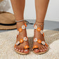 Garden Toes Contrast Flower Flat Sandals