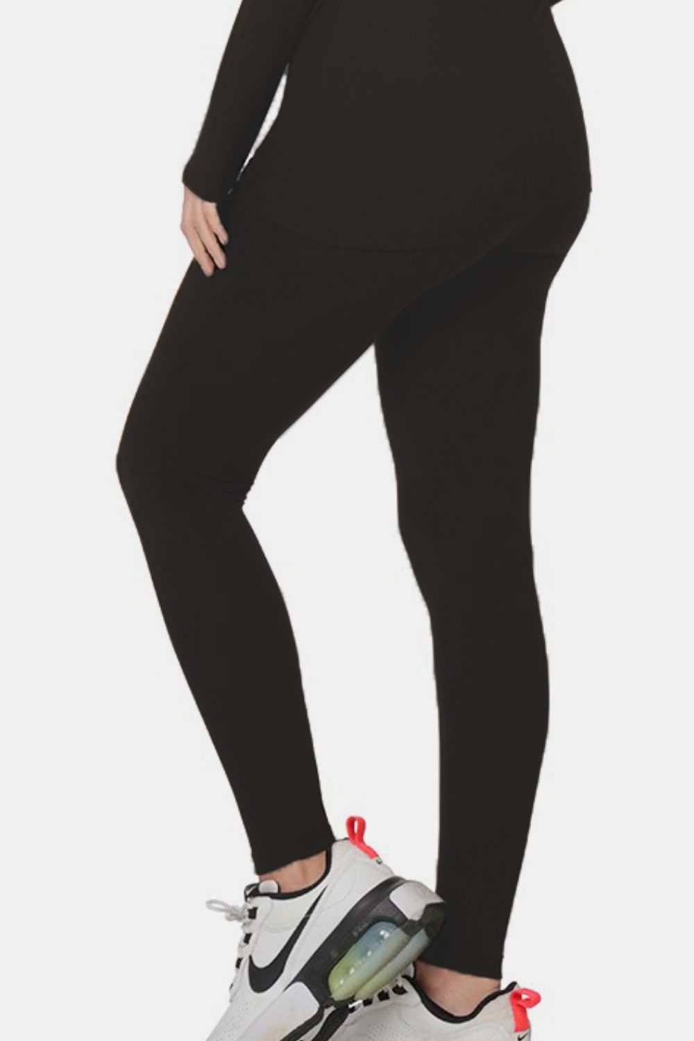 Zenana Friend In Me Turtleneck Top and Leggings Lounge Set in Black