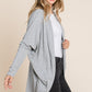 BOMBOM Wrap Me In Your Wings Open Front Long Sleeve Cocoon Cardigan