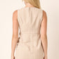 Mittoshop My Classic Number Tweed Sleeveless Mini Dress in Sand