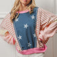 BiBi Blushed Stars and Stripes Long Sleeve Top