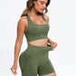 Training Day Scoop Neck Wide Strap Top and Shorts Active Set