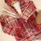 VERY J Where We Goin' Long Sleeve Hooded Jacket in Fuzzy Plaid