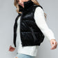 Snobbish Me and My Puffer Fine Fur Lining Quilted Vest in Black