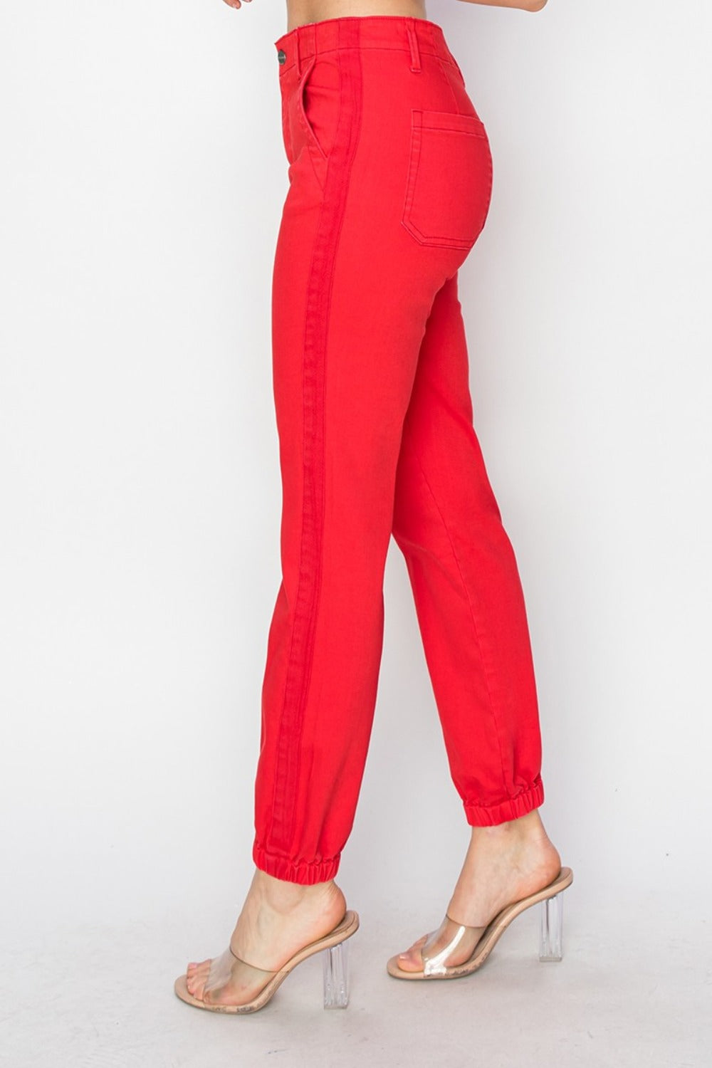 RISEN Scarlet High Waisted Jogger Jeans