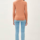 Be Cool Finding My Balance Mock Neck Long Sleeve T-Shirt in Persimmon