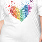 Simply Love Rainbow Heart Graphic T-Shirt