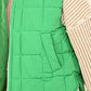 VERY J In Puffer Haven Zip Up Puffer Padded Warm Vest in Kelly Green