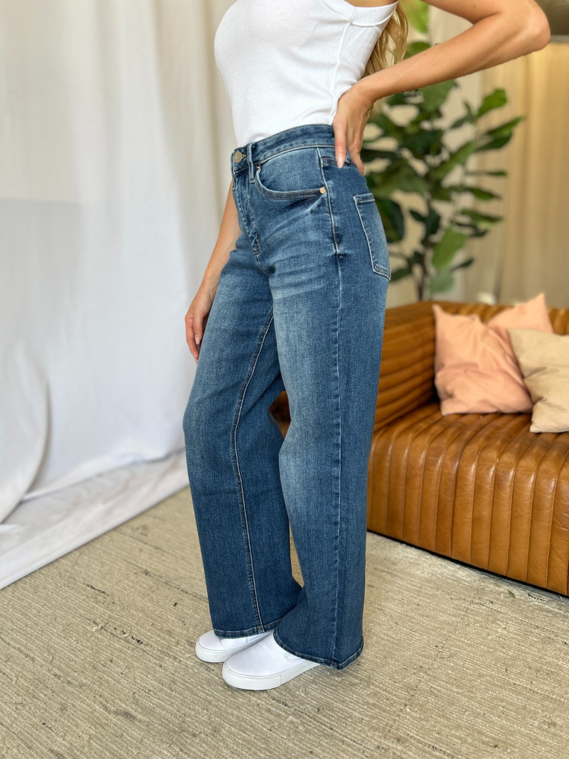 RFM Kylie High Rise Tummy Control Wide Leg Jeans