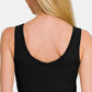 Zenana Make Your Own Sunset Ribbed Seamless Tank with Pads