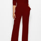Driven Mock Neck Tie-Waist Half Sleeve Jumpsuit with Pockets