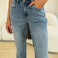 Judy Blue Madeline Mid Rise Rigid Magic Release Hem Jeans