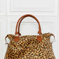 Peace Out Animal Print Brushed Weekender Bag