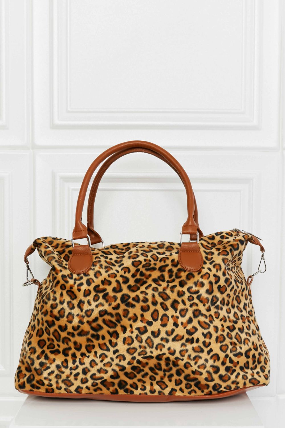 Peace Out Animal Print Brushed Weekender Bag