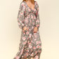 Haptics Twisted Love Ruffled Hem Floral Dress with Side Pockets