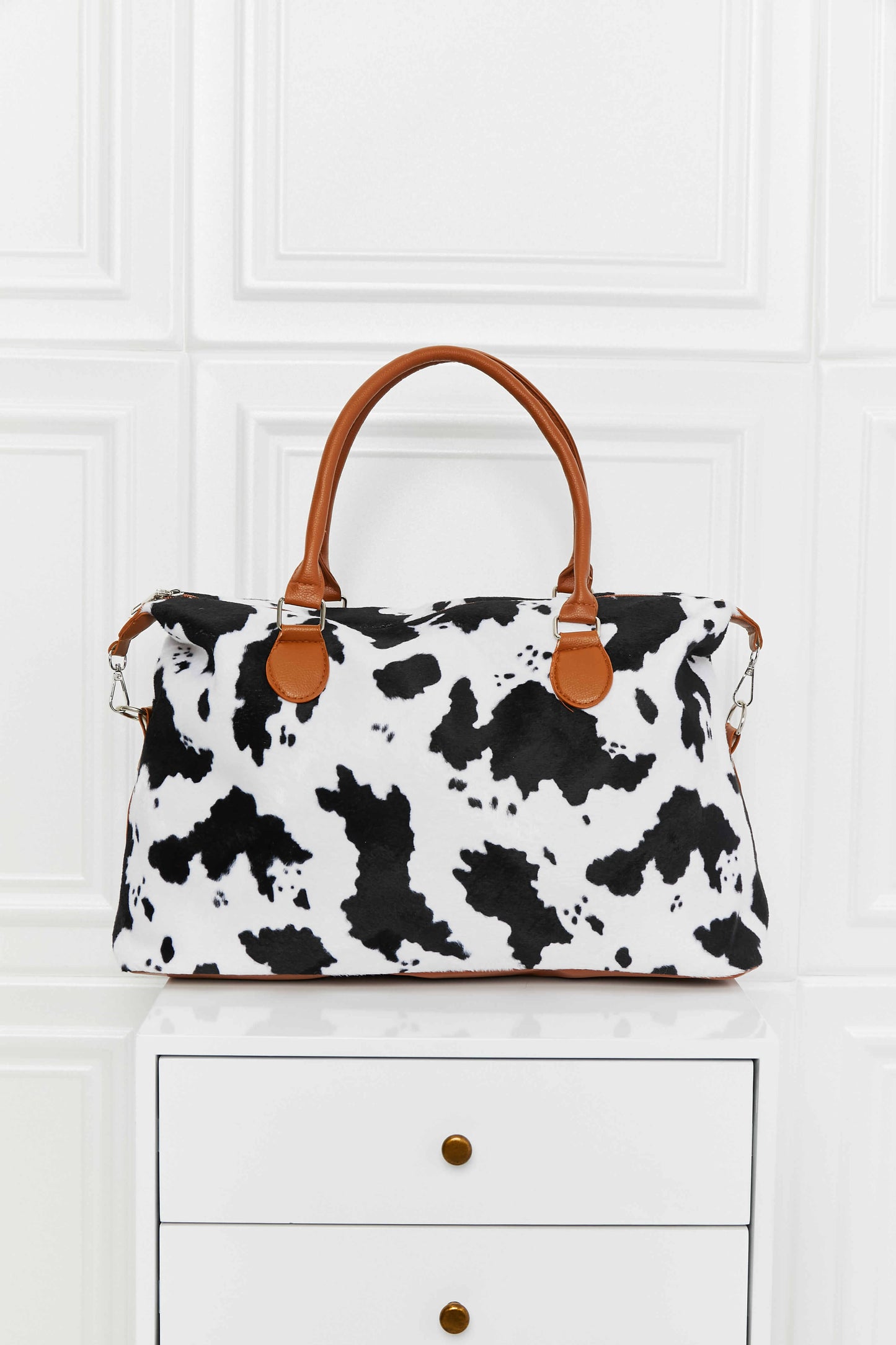 Peace Out Animal Print Brushed Weekender Bag