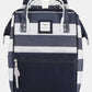 Himawari Dreamer Striped Waterproof Nylon Backpack Bag with Side Pockets